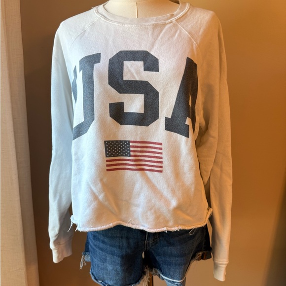 Free People Tops - Free People USA Cropped Sweatshirt